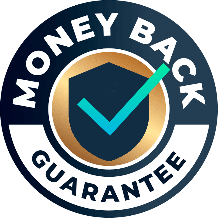 Official 100% 60-Day Money-Back Guarantee badge for risk-free purchase of Neuroxen supplement
